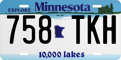 MN license plate 758TKH