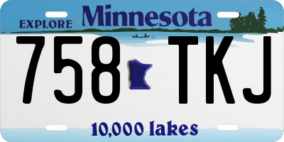 MN license plate 758TKJ