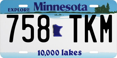 MN license plate 758TKM