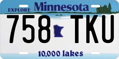 MN license plate 758TKU