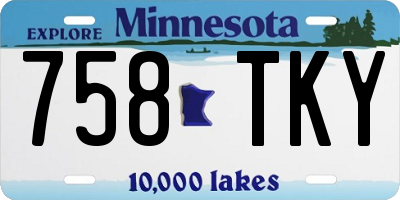 MN license plate 758TKY