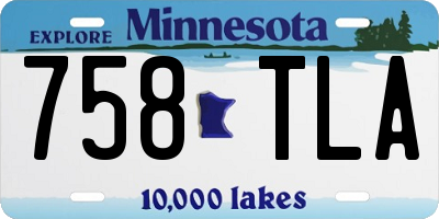MN license plate 758TLA