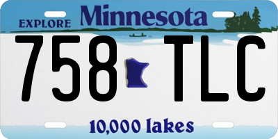 MN license plate 758TLC