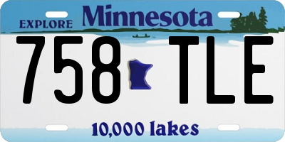 MN license plate 758TLE