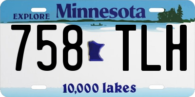 MN license plate 758TLH