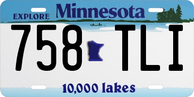 MN license plate 758TLI