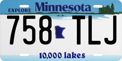 MN license plate 758TLJ