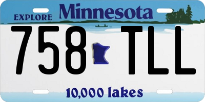 MN license plate 758TLL