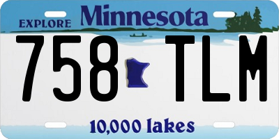 MN license plate 758TLM
