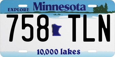 MN license plate 758TLN