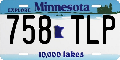 MN license plate 758TLP