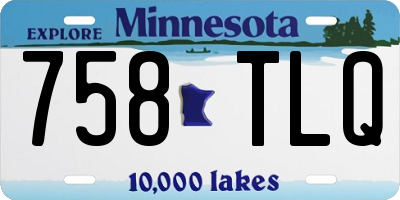 MN license plate 758TLQ