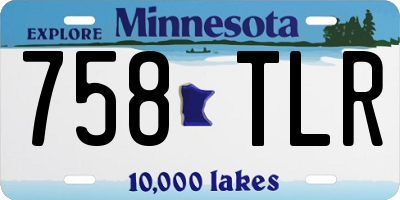 MN license plate 758TLR
