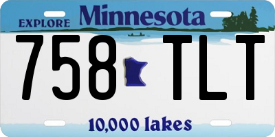 MN license plate 758TLT