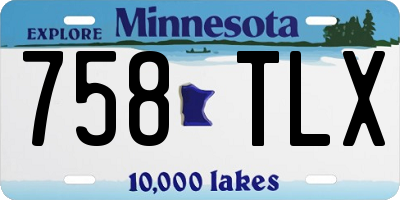 MN license plate 758TLX