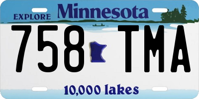 MN license plate 758TMA