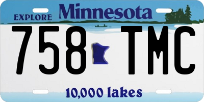 MN license plate 758TMC