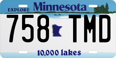 MN license plate 758TMD