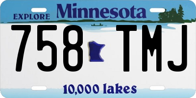MN license plate 758TMJ