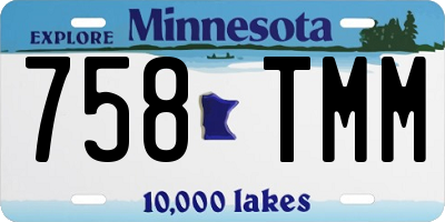 MN license plate 758TMM