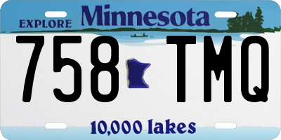 MN license plate 758TMQ