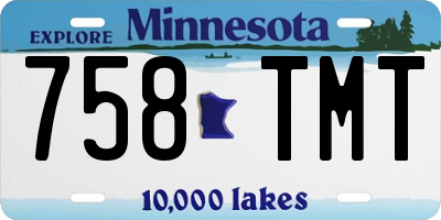MN license plate 758TMT