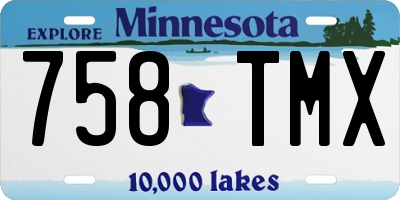 MN license plate 758TMX