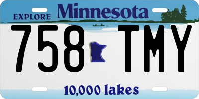 MN license plate 758TMY