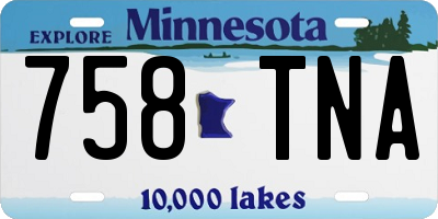 MN license plate 758TNA
