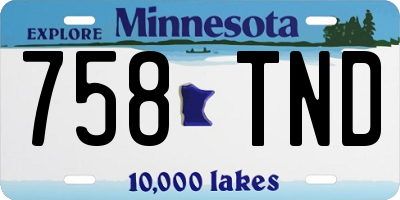 MN license plate 758TND