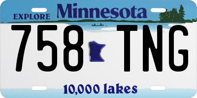 MN license plate 758TNG