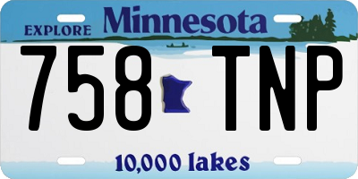 MN license plate 758TNP