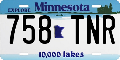 MN license plate 758TNR