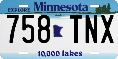 MN license plate 758TNX