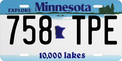 MN license plate 758TPE