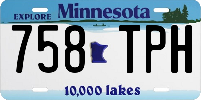 MN license plate 758TPH