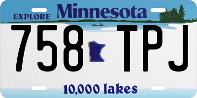MN license plate 758TPJ