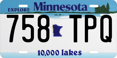 MN license plate 758TPQ
