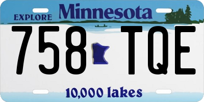 MN license plate 758TQE