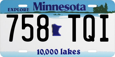 MN license plate 758TQI