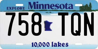 MN license plate 758TQN