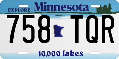MN license plate 758TQR