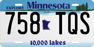 MN license plate 758TQS