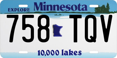 MN license plate 758TQV