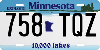 MN license plate 758TQZ