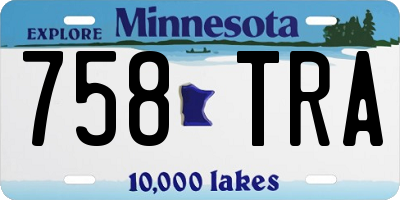 MN license plate 758TRA