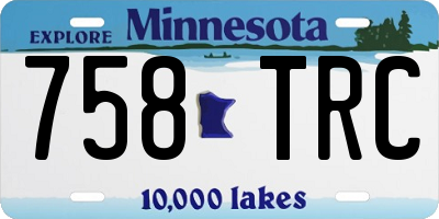 MN license plate 758TRC