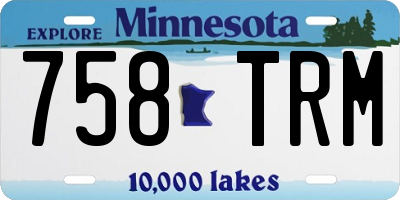 MN license plate 758TRM