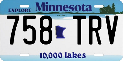MN license plate 758TRV