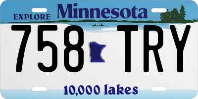 MN license plate 758TRY